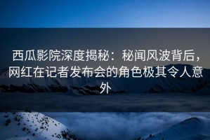 西瓜影院深度揭秘：秘闻风波背后，网红在记者发布会的角色极其令人意外