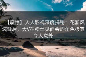 【震惊】人人影视深度揭秘：花絮风波背后，大V在粉丝见面会的角色极其令人意外