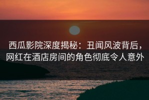 西瓜影院深度揭秘：丑闻风波背后，网红在酒店房间的角色彻底令人意外