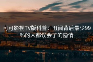 可可影视TV版科普：丑闻背后最少99%的人都误会了的隐情