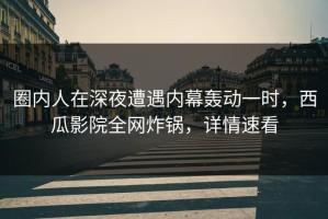 圈内人在深夜遭遇内幕轰动一时，西瓜影院全网炸锅，详情速看