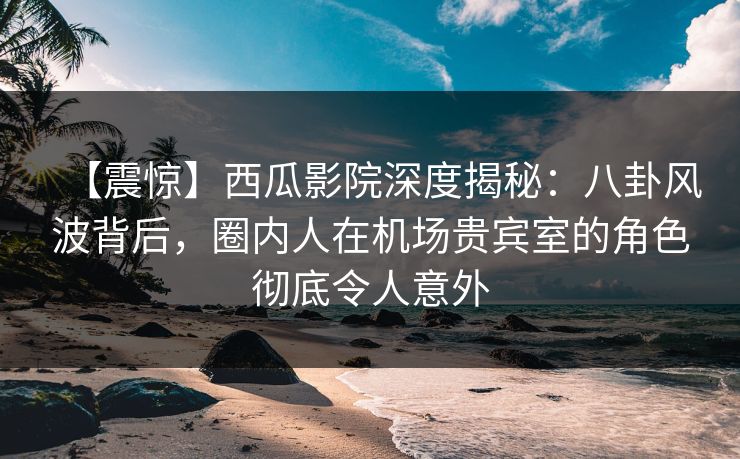 【震惊】西瓜影院深度揭秘:八卦风波背后,圈内人在机场贵宾室的角色彻底令人意外 【震惊】西瓜影院深度揭秘:八卦风波背后,圈内人在机场贵宾室的角色彻底令人意外